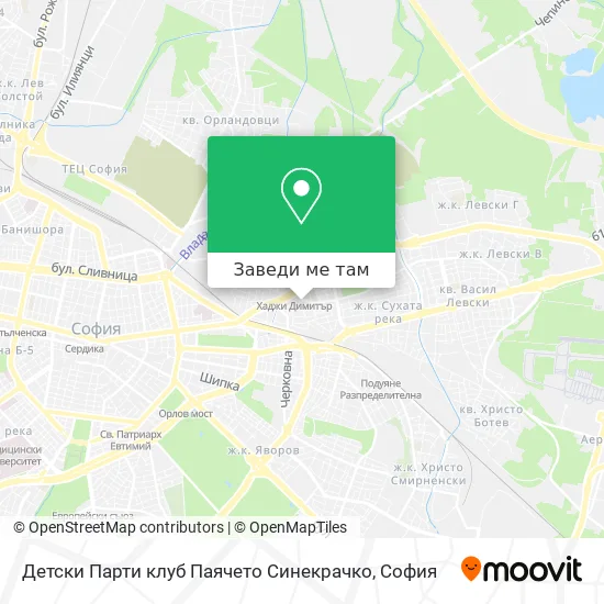 Детски Парти клуб Паячето Синекрачко карта
