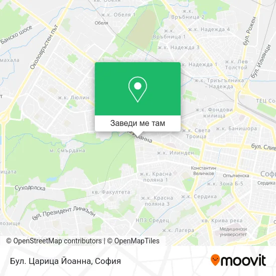 Бул. Царица Йоанна карта