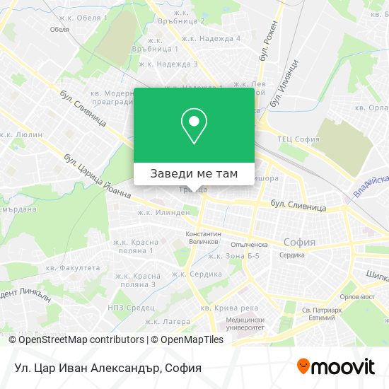 Ул. Цар Иван Александър карта