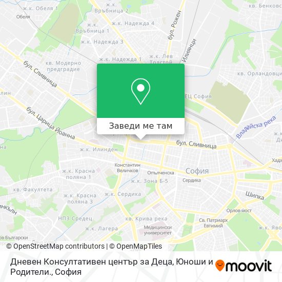 Дневен Консултативен център за Деца, Юноши и Родители. карта