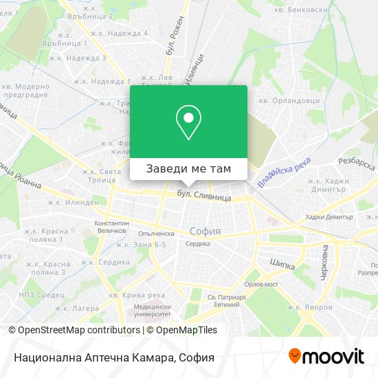 Национална Аптечна Камара карта