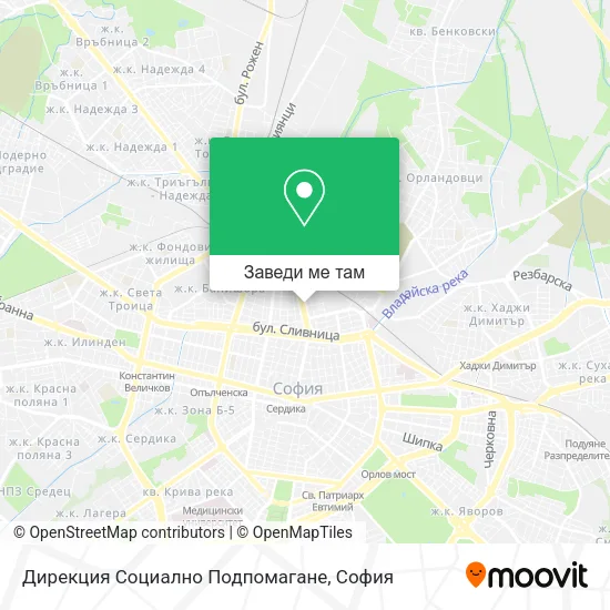 Дирекция Социално Подпомагане карта