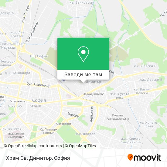 Храм Св. Димитър карта