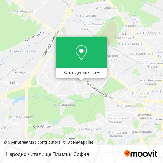 Народно читалище Пламък карта