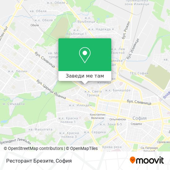 Ресторант Брезите карта