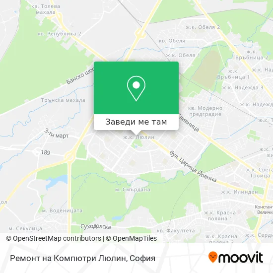 Ремонт на Компютри Люлин карта