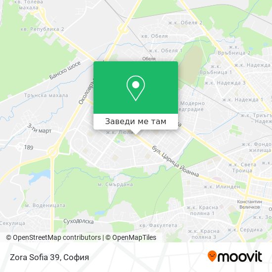 Zora Sofia 39 карта
