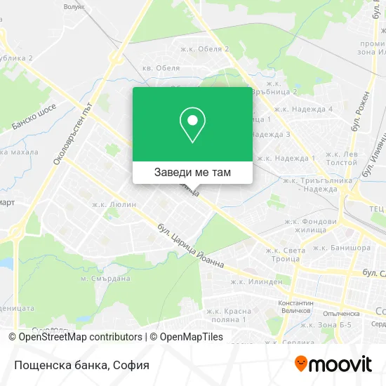 Пощенска банка карта