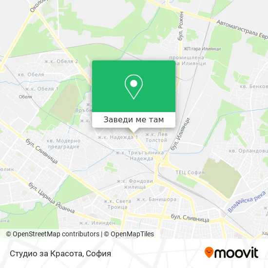 Студио за Красота карта