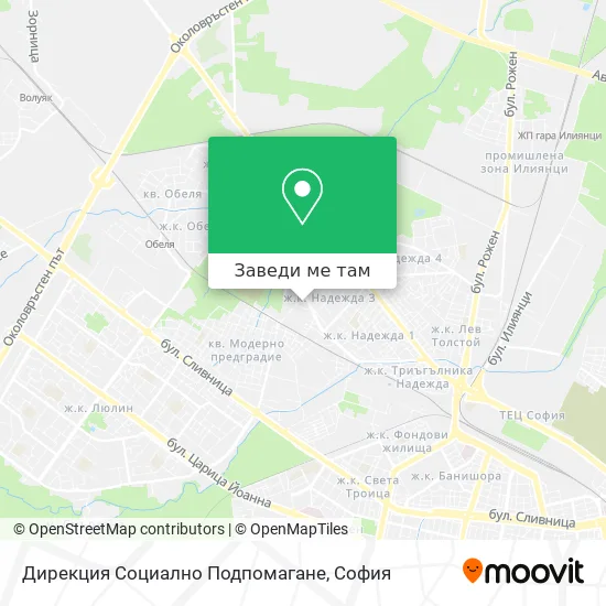 Дирекция Социално Подпомагане карта