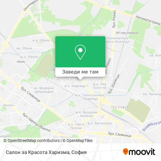 Салон за Красота Харизма карта