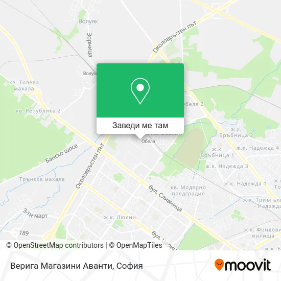 Верига Магазини Аванти карта