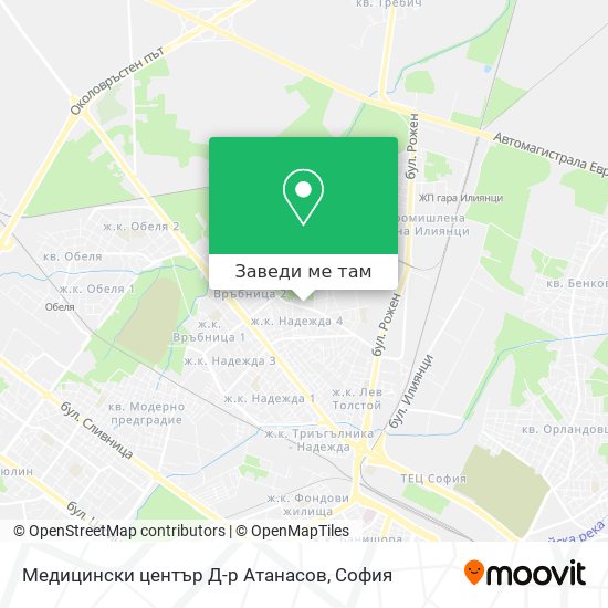 Медицински център Д-р Атанасов карта