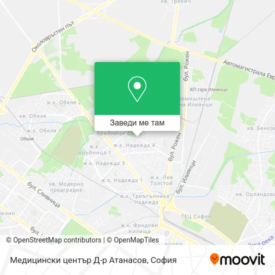 Медицински център Д-р Атанасов карта