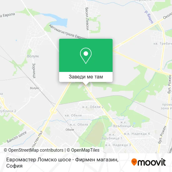 Евромастер Ломско шосе - Фирмен магазин карта