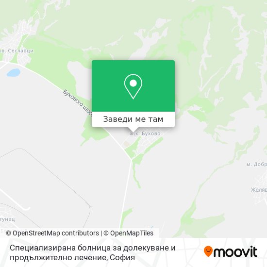 Специализирана болница за долекуване и продължително лечение карта