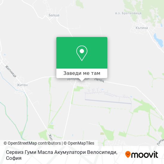 Сервиз Гуми Масла Акумулатори Велосипеди карта
