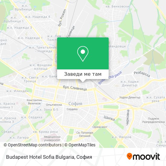 Budapest Hotel Sofia Bulgaria карта