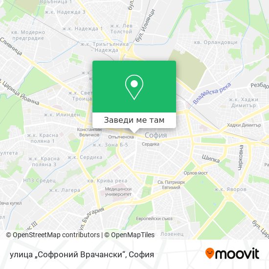 улица „Софроний Врачански“ карта