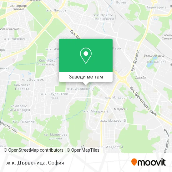 ж.к. Дървеница карта