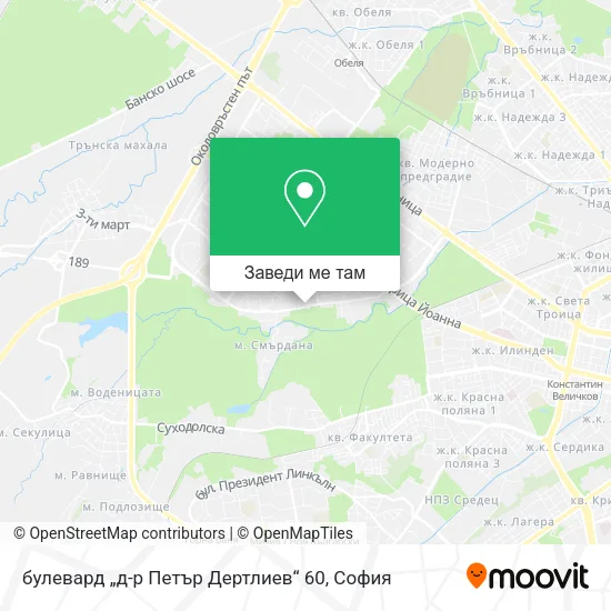 булевард „д-р Петър Дертлиев“ 60 карта