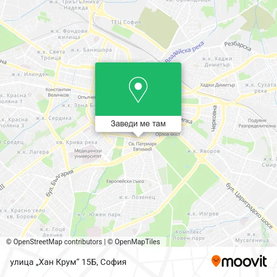 улица „Хан Крум“ 15Б карта