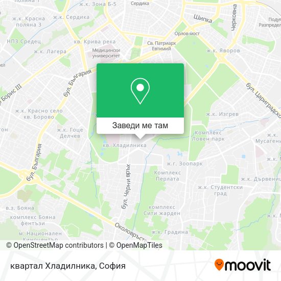 квартал Хладилника карта