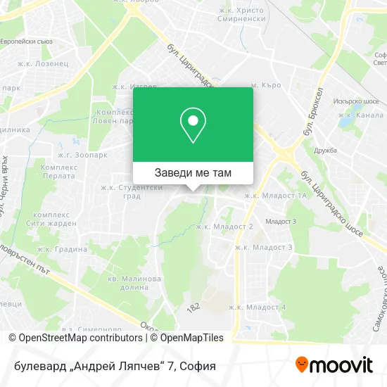 булевард „Андрей Ляпчев“ 7 карта