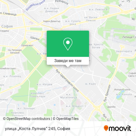 улица „Коста Лулчев“ 245 карта
