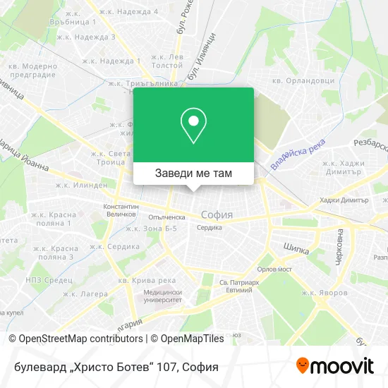 булевард „Христо Ботев“ 107 карта
