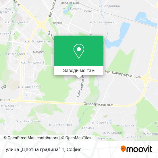 улица „Цветна градина“ 1 карта