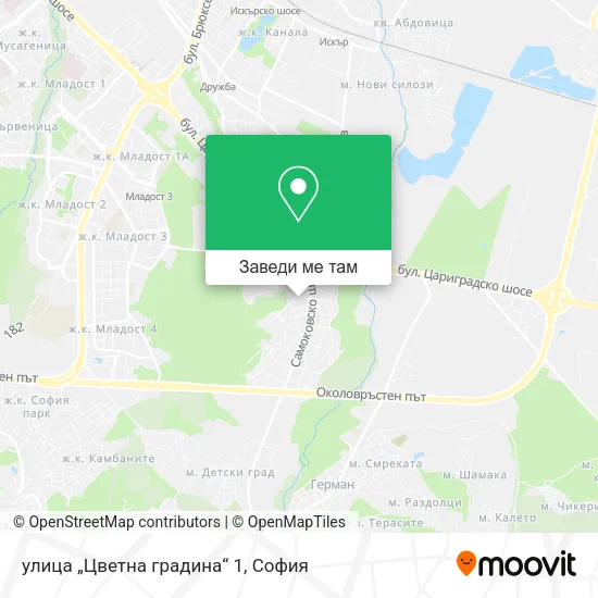 улица „Цветна градина“ 1 карта