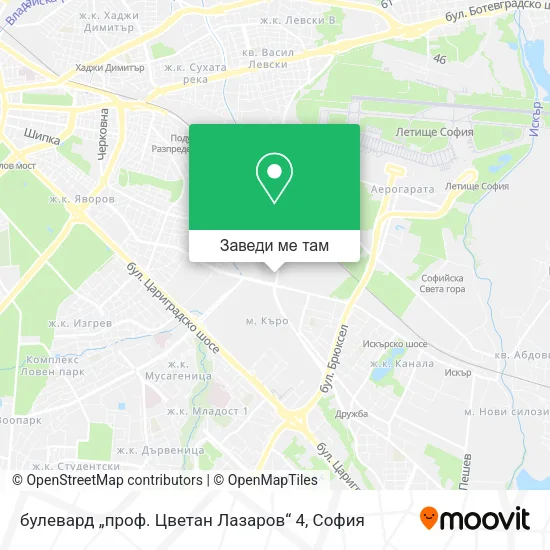булевард „проф. Цветан Лазаров“ 4 карта