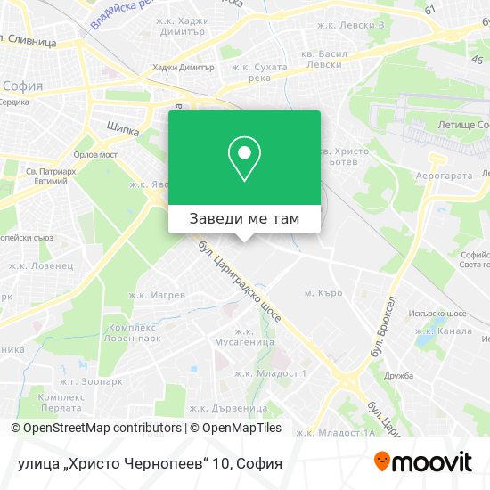 улица „Христо Чернопеев“ 10 карта