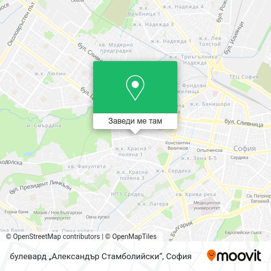 булевард „Александър Стамболийски“ карта