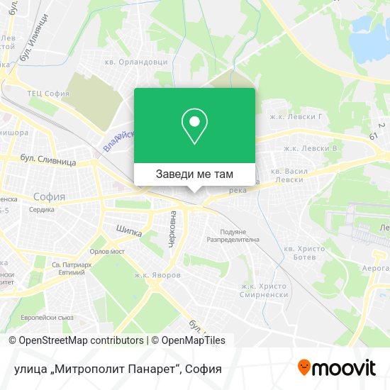 улица „Митрополит Панарет“ карта