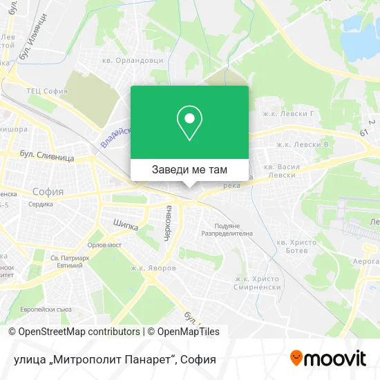улица „Митрополит Панарет“ карта
