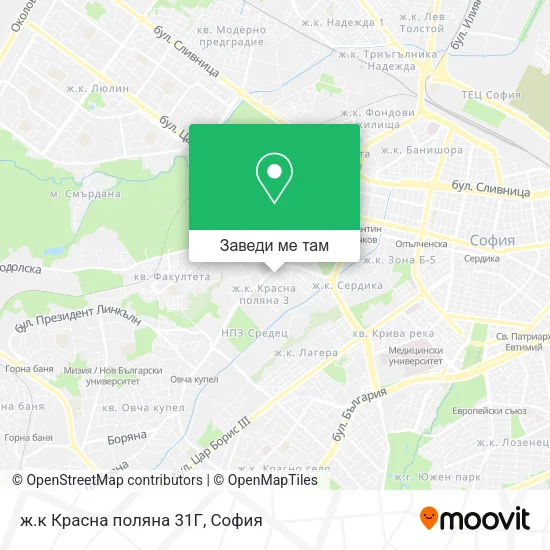 ж.к Красна поляна 31Г карта