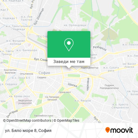 ул. Бяло море 8 карта
