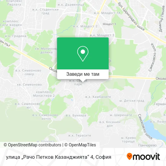 улица „Рачо Петков Казанджията“ 4 карта