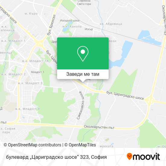 булевард „Цариградско шосе“ 323 карта