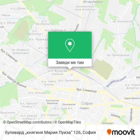 булевард „княгиня Мария Луиза“ 126 карта