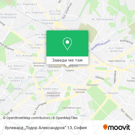 булевард „Тодор Александров“ 13 карта