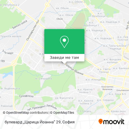 булевард „Царица Йоанна“ 29 карта