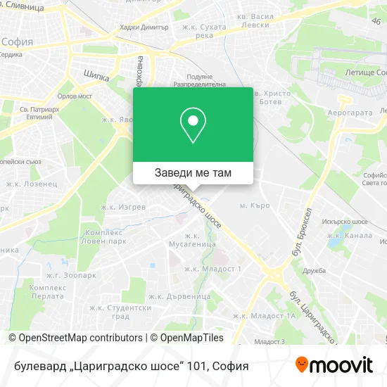булевард „Цариградско шосе“ 101 карта