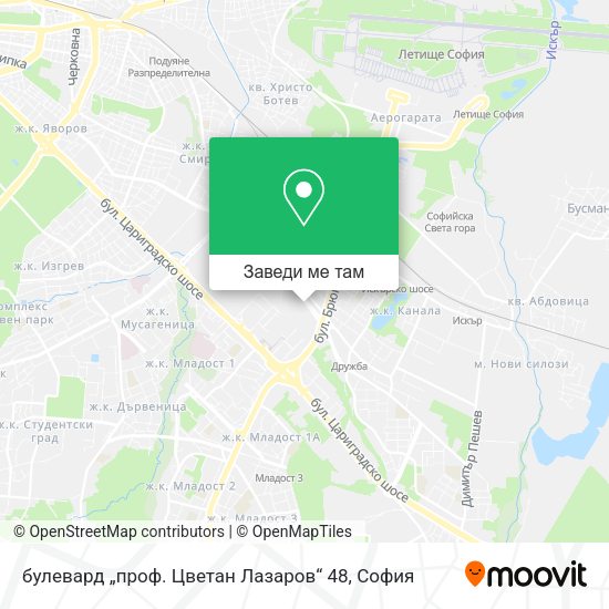 булевард „проф. Цветан Лазаров“ 48 карта