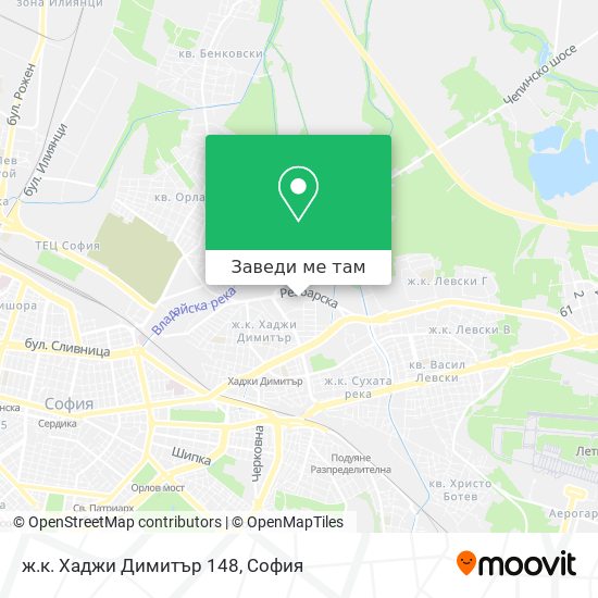 ж.к. Хаджи Димитър 148 карта