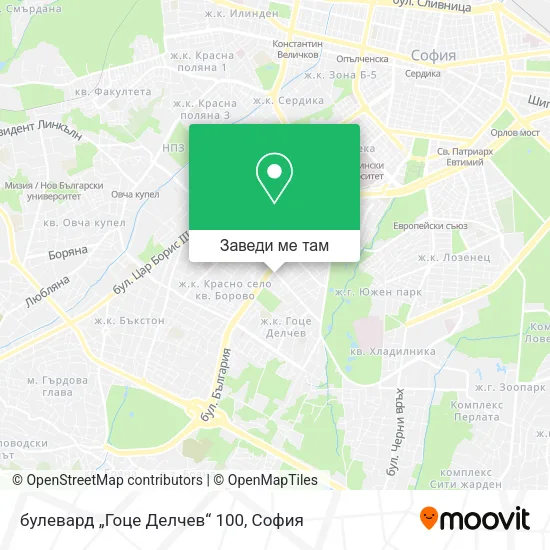 булевард „Гоце Делчев“ 100 карта