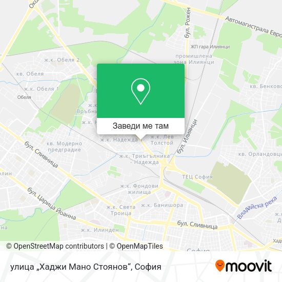 улица „Хаджи Мано Стоянов“ карта