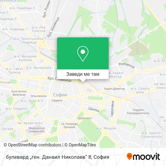 булевард „ген. Данаил Николаев“ 8 карта